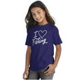thumbnail image 4 of I Love Fishing Hook Heart Cute Cool Girls Kids T Shirt Tees Teen Brisco Brands L, 4 of 6