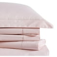 thumbnail image 4 of Brooklyn Loom Solid Cotton Percale Blush Full Sheet Set, 4 of 4