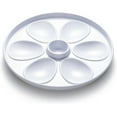 thumbnail image 1 of Outset Oyster Serving Tray, 6 Slots and Condiment Cup, Melamine, 1 of 6