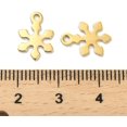 thumbnail image 3 of 10Pcs 304 Stainless Steel Charms Snowflake Charms Real 14K Gold Plated Pendant Ornament for Women DIY Necklace Bracelet Earring Jewelry Craft Making 12.5x8.5x0.8mm Hole: 1.4mm, 3 of 3
