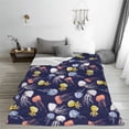 thumbnail image 5 of Pofeuu Colorful Jellyfish Print Ultra-Soft Micro Fleece Blanket,for Bed Or Sofa,All Season Throw Blankets Flannel Blanket-50"x40", 5 of 7