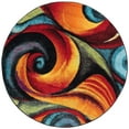 thumbnail image 3 of Symphony Contemporary 8' Round Multi-Color Polypropylene Indoor Area Rug, 3 of 6
