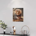 thumbnail image 3 of HFDF Christian Lion Of Judah Wall Art Lion Warrior Pictures Wall Decor Religious Knight Canvas Painting Home Decorations Artwork for Bathroom Bedroom Living Room Office 8x10inch Framed, 3 of 6