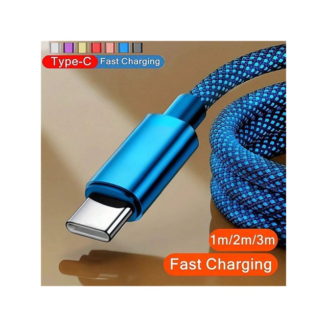 3.3ft/6.6ft/9.9ft High-Speed USB Type-C Fast Charging Cable For Android Phones - Compatible With Samsung, Redmi, OnePlus, And Xiaomi