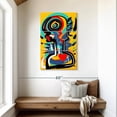 thumbnail image 2 of Elephant Stock Red African Heart In The Sun Wall Art - Vertical Multi Panel Canvas - Living Room Wall Decor - Abstract Multi Panel - Black And Orange Decor By Emmanuel Signorino - 28" x 45", 2 of 8