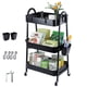 thumbnail image 1 of Carrito Organizador con Ruedas 3 Niveles, Carrito de Almacenamiento de Metal para Cocina, Carrito de Servicio Fácil Montaje, Ruedas con Cerradura, Carrito para Baño, Oficina, Dormitorio, Negro, 1 of 7