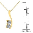 thumbnail image 4 of Mauli Jewels Engagement Necklace for Women 0.16 Carat Diamond Unique Pendant 4 prongs 10K Yellow Gold With 18'' Chain|Silver Chain, 4 of 7