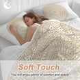 thumbnail image 4 of 3 Piece Beige Boho Duvet Cover Set Queen Size,Microfiber Comforter/Quilt Cover with Corner Ties and 2 Pillowcases,Retro Farmhouse Ethnic Abstract Geometric Art All Season Bedding with Zipper Closure, 4 of 8