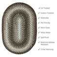 thumbnail image 5 of Homespice Oval Outdoor Braided Rugs, 27" x 45", Midnight Moon, 5 of 5