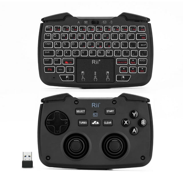 Rii RK707 2.4GHz Controlador de juegos inalámbrico Combo de teclado y mouse con