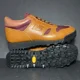 thumbnail image 1 of New Size 9.5 Mens NEW BALANCE Rainier Low Brown Leather Burgundy Hiking Shoes ??, 1 of 6