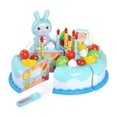 thumbnail image 2 of 37 Pieces Pretend Fruit Birthday Cake Cake Toys 6 Sliced Blue, 2 of 8