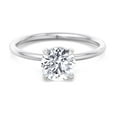 thumbnail image 3 of Bergen - Thin Band Solitaire Round Brilliant Moissanite Lab Diamond Engagement Ring, 3 of 8