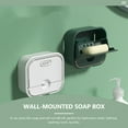 thumbnail image 6 of RUNROTOO 1Pack Wallmounted Soap Dish Drain Waterproof Design Green PP for Shower, 6 of 7
