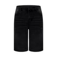 thumbnail image 5 of RYDCOT Men Washed Baggy Jorts Y2k Streetwear Loose Fit Hip Hop Skateboard Straight Leg Denim Shorts Black, 5 of 7