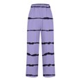 thumbnail image 4 of Timegard Womens Plus Size Pants Striped Straight Leg Elastic Waist Lounge Pants with Pockets Fall Travel, 4 of 5