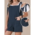 thumbnail image 2 of DARING DIVA Women's Tie Strap Casual Sleeveless Romper Small Navy Blue, 2 of 6