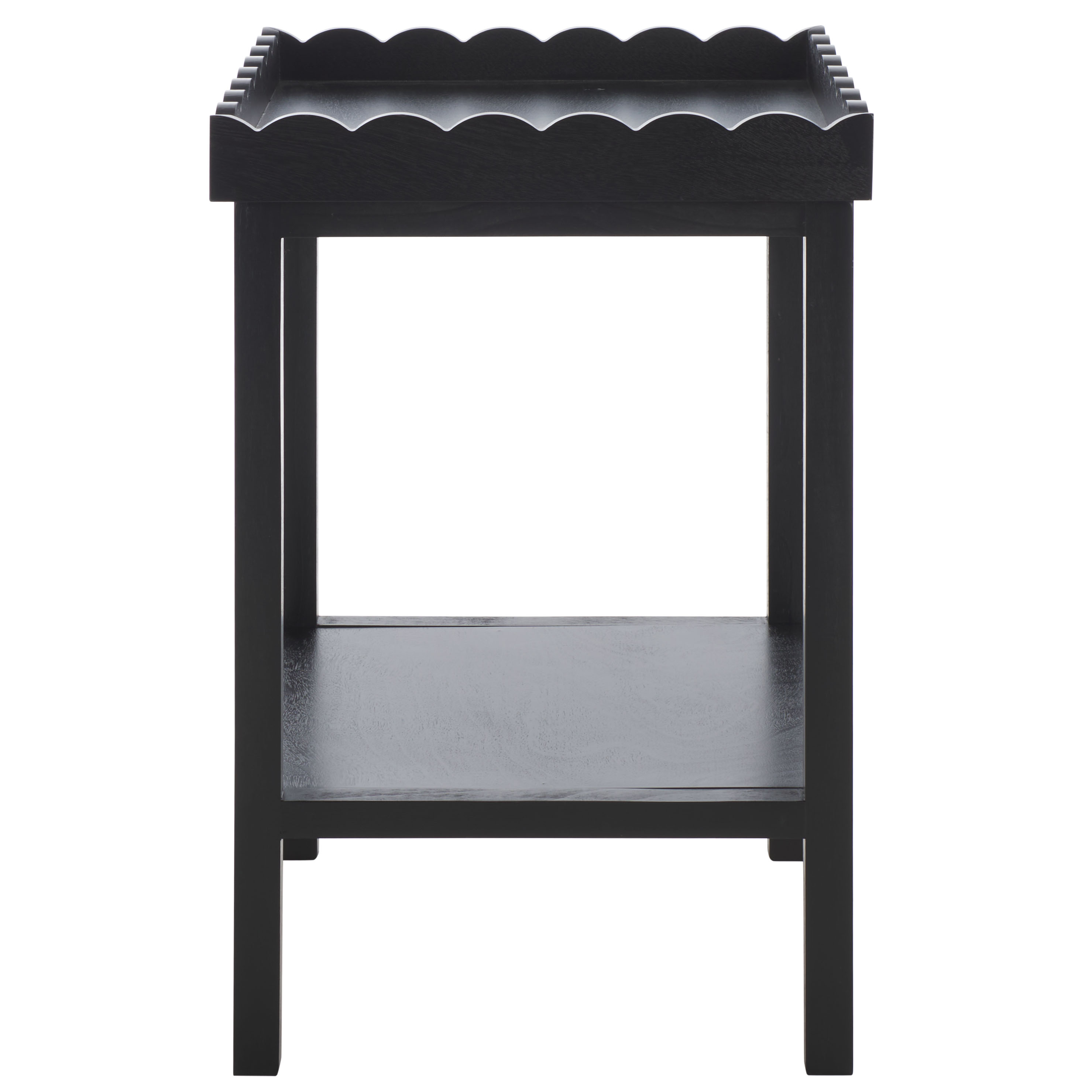 Safavieh Starlyn Traditional Wood End Table, Matte Black