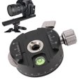 thumbnail image 1 of Panoramic Tripod Head, Pan Tilt Panoramic Head 5 Angle Options with Built In Leveler for Photography, 1 of 8