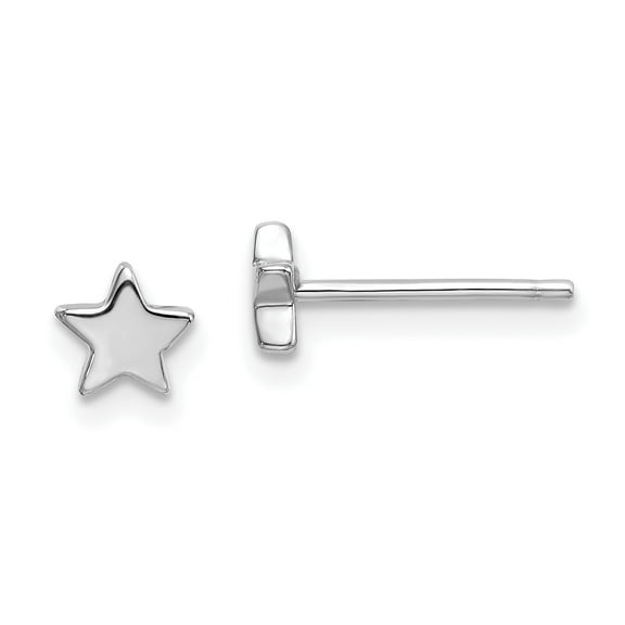 Primal Gold 14 Karat White Gold Star Post Earrings