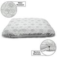 thumbnail image 3 of Grey Pet Bed, Classic Victorian Floral Patterns Tulips Nostalgic Romantic Modern in Vintage Style Bohemian, Resistant Pad for Dogs and Cats Cushion with Removable Cover, 24" x 39", Grey, by Ambesonne, 3 of 4