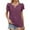 Purple, variant on Dgankt Women's Tops Women's Solid Color Short Sleeved Round Neck Casual Top/shirt Blouses