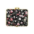 thumbnail image 1 of Espejo compacto para bolsos, espejo de bolsillo con flores, espejo cuadrado mini, espejo floral pequeño para bolso negro, 1 of 7