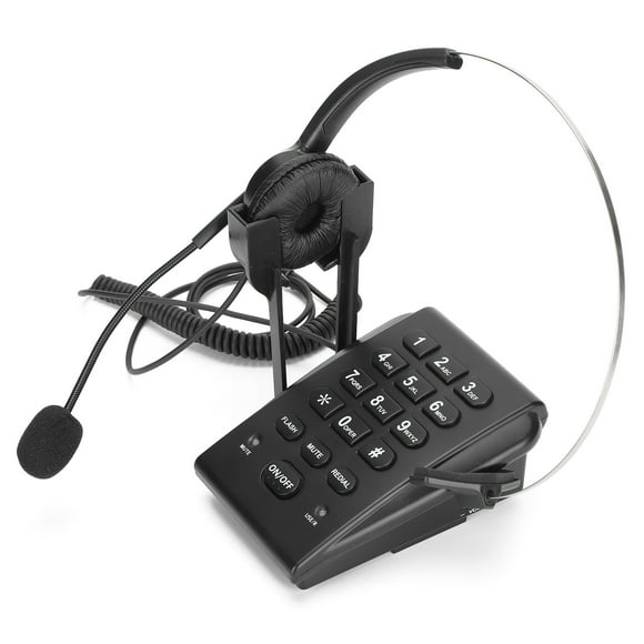 Call Center Dialpad Corded Telephone, Corded Phone Headset Noise Cancellation Call Center Telephone With Headse For House Call Center Office