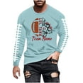 thumbnail image 3 of Tawop Tshirts Shirts for Men Crew Neck Long Sleeve Graphic Casual Light Blue XL, 3 of 5