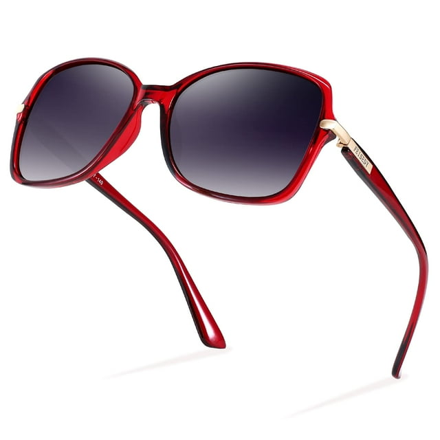 Gafas de Sol Polarizadas FEISEDY B2760 Rojas UV400 para Mujeres