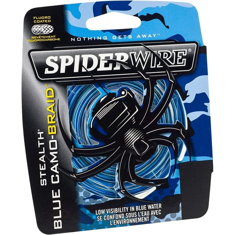 SpiderWire Stealth® Blue Camo Braid Fishing Line, Blue Camo, 20 lb