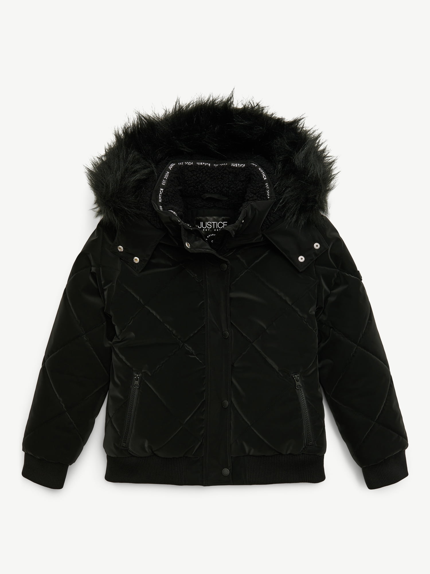 Justice Girl's Velvet Puffer Bomber, Sizes XS - XL