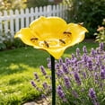 thumbnail image 6 of Flower Shaped Pollinator Waterer Feeder With Metal Stake Outdoor Garden Decor Butterfly Hummingbird Feeder For Yard Backyard Patio Insect Waterer, 6 of 6