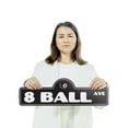thumbnail image 5 of 8 Ball (3 Pack) Plastic Street Sign Crossing Sign Warning Sign Vintage Rustic Beware Warning Xing Pool Billiards Cue Chalk Game Room Bar Decor Table Fun Match Play, 5 of 9