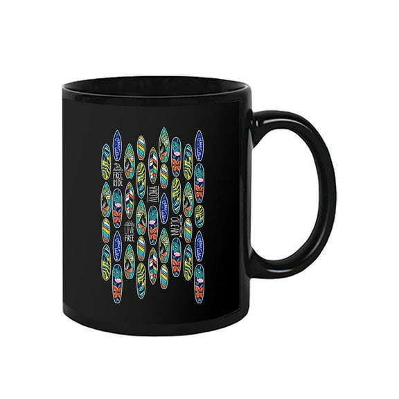 Surf Boards Pattern Mug Unisex's -Image by Shutterstock