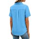 thumbnail image 5 of Camisas de Manga Larga para las Mujeres Suelto Ajuste Solapa Botón de Manga Corta Imitación Túnica de Lino, Camisas de Manga Larga para las Mujeres Bajo Scrubs Blusa Casual, 5 of 7