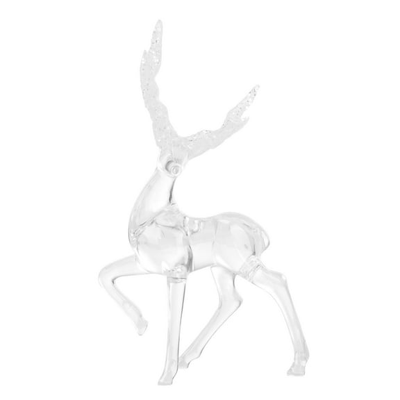 VogueV Crystal Reindeer Figurine Ornament, Sparkling Holiday Tabletop Décor for Christmas Tree Mantel, Elegant Gift Box Ready Present for Collectors, 1X Crystal Elk Ornament