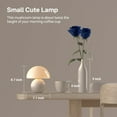 thumbnail image 6 of Mushroom Lamp Vintage Bedside Table Lamp  Glass Mushroom Decor Nightstand Lamp with 3 Color Temps, Cute Retro Small Desk Lamp for Bedroom Office, Mid Century Modern Aesthetic Home Deco Gift, 6 of 7