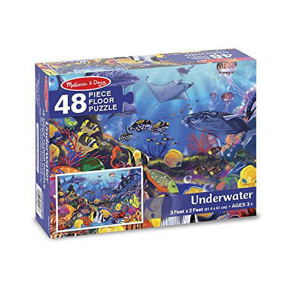 Melissa & Doug 48ピース フロアパズル 海中 Amazon.com: Melissa & Doug Underwater Ocean Floor Puzzle (48