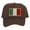 Brown, variant on Top Headwear Country Italy Flag Hat - Italian Patriotic Snapback Trucker Cap White/Forest Green