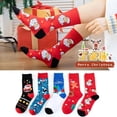 thumbnail image 2 of Calcetines navideños con diseño de ciervo para hombre y mujer, medias gruesas y cálidas con estampado de copo de nieve y árbol de Navidad, regalo de Año Nuevo, 2 of 4