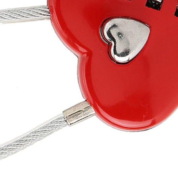 3 Digit Combination Lock, Zinc Alloy Heart Shape Mini Code Lock with Easy , Portable for Luggage, Backpack, Jewelry Box, Hall Locker, Tool Box, Gym Locker for Travel