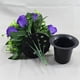thumbnail image 3 of Cateissary Regalo de flores de seda brillante para conmemorar a los seres queridos Simulación de flores de seda Plantas en maceta Chr Decoración del hogar púrpura, 3 of 6