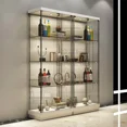 thumbnail image 2 of Mueble de vino de vidrio templado en salón, hogar moderno y minimalista, mueble de comedor montado en la pared, vitrina en, 2 of 4