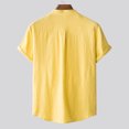 thumbnail image 5 of TIHLMK Mens Tshirts Men Hawaiian Short Sleeve Beach Shirt Solid Summer Casual Button Down Shirts, 5 of 8