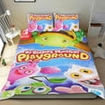thumbnail image 1 of Mis Monstruos Cantantes Conjunto de sábanas temático, trío de piezas, cómodo y amigable con la piel, diseño único, regalo de decoración para el hogar para familiares, amigos y fans, 90 cm * 190 cm, 1 of 6