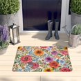 thumbnail image 2 of Pioneer Flower Floral Print Flannel Non Slip Door Rugs,Washable Door Mats Indoor,Decorative Door Mats,Dirt-Resistant and Absorbent Doormat for Entrance,Bedroom,Kitchen,Bathroom,23.5"x16", 2 of 5