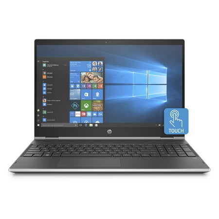 HP Pavilion 15-CR0075NR Natural Silver 15.6 inch Touch Laptop, Windows 10, Core i3-8130U DC Processor, 8GB Memory, 1TB Hard Drive, UMA Graphics, B&O