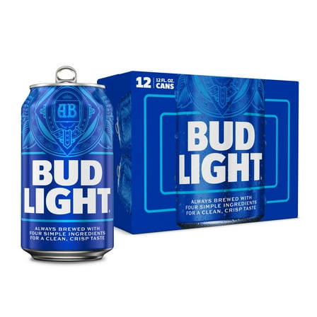 Bud Light American Light Lager Beer 12 Pack 12 fl oz Aluminum Cans 4.2% ABV