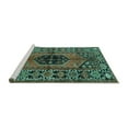 thumbnail image 2 of Ahgly Company Machine Washable Indoor Round Persian Turquoise Blue Traditional Area Rugs, 3' Round, 2 of 4